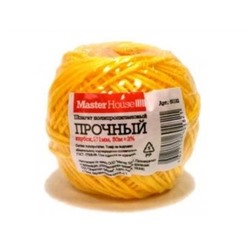 Шпагат ПП 50м Прочный желтый, 1мм, 49гр, арт.60182