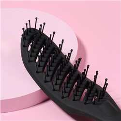 Расчёска массажная, вентилируемая, 4×24 (±1) см, чёрная