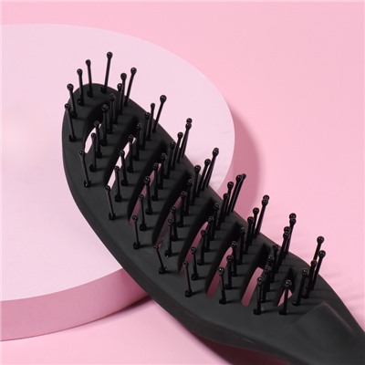 Расчёска массажная, вентилируемая, 4×24 (±1) см, чёрная