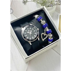 Подарочный набор для женщин часы и браслет+ коробка #22853029