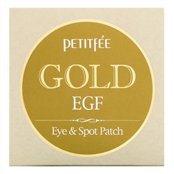 Petitfee, золото и эпидермальный фактор роста (EGF), патчи для глаз и от прыщей, 60 патчей для глаз и 30 патчей от прыщей