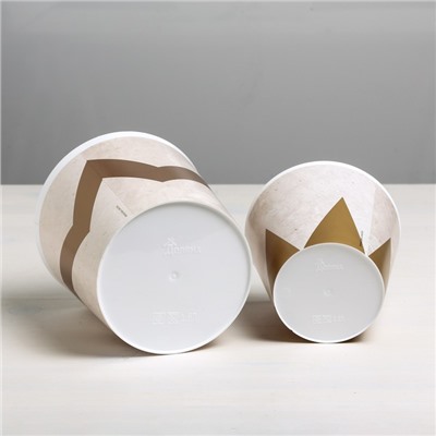 Набор кашпо для цветов 2 в 1 «Стильная геометрия», 0.8 и 1.6 л, 11×12 и 14×14 см