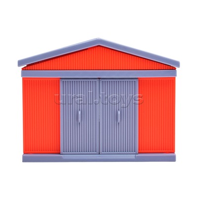 Модель пластик "Синий трактор" Гараж с коровой и овцой