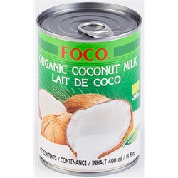 Молоко кокосовое органическое Organic Coconut Milk FOCO 400 мл. ж/б