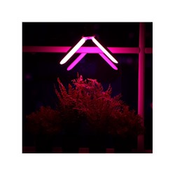 Фитолампа для растений, светодиодная, E27, 16 Вт, IP20, 220 В, 180°, двухлепестковая, складная, мультиспектральная