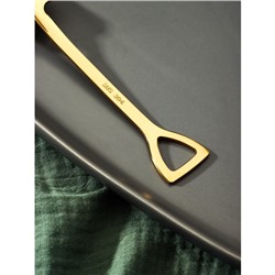 Ложка десертная из нержавеющей стали Magistro «Лопата», длина 15.5 см, форма овальная, цвет золотой