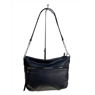 Женская сумка из искусственной кожи, цвет черный