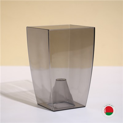 Горшок для орхидей, 2 л, 12.5×19.5 см, пластиковый, прозрачно-серый