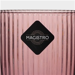 Кувшин для воды Magistro «Грани», 1 л, 13×18.5 см, стекло, розовый