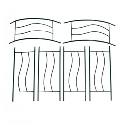 Арка садовая, 240×125×36.5 см, для вьющихся растений, металлическая, зелёная, «Волна»