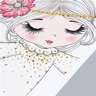 Наклейка интерьерная цветная «Малышка-ангел с фонариком», 30×90 см