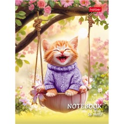 Записная книжка А6  24л клетка "Маленькие ушки" глянц.лам (091640) Хатбер