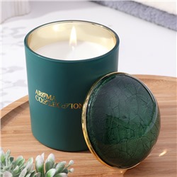Ароматическая свеча в стакане Aroma collection, 260 г, белый чай, в тубусе, соевый воск