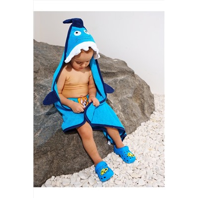 Полотенце детское текстильное с капюшоном для мальчиков PLAYTODAY, 851322