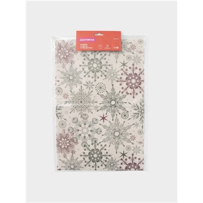 Салфетки сервировочные на стол Доляна «Новый Год», 4 шт., 45×30 см, бежевые