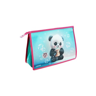 Папка для тетрадей А4, 330×230×100 мм, deVENTE Yummy Panda, молния сверху, пластиковая, для девочки