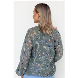 Блузка шифон женская  7016/50/Оливковый