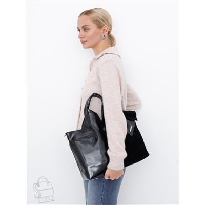 Сумка женская кожаная 98184-3MSS black Velina Fabbiano-Safenta в Новосибирске