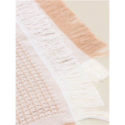 Плед с бахромой SL Home Waffle 130×180 см, бежевый