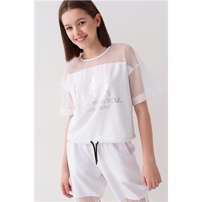 Джемпер трикотажный для девочек (футболка) PLAYTODAY, 1240212