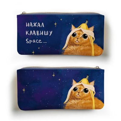 Пенал-косметичка 115х215 мм "Нажал клавишу Space" кожзам ПКМ0330 Эксмо