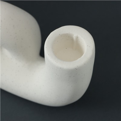 Подсвечник на 2 свечи TAKE IT EASY «Узел», белый, 17×3.5×8.5 см