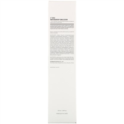 Biorace, L'eau Waterdrop Emulsion, 3.38 fl oz (100 ml)