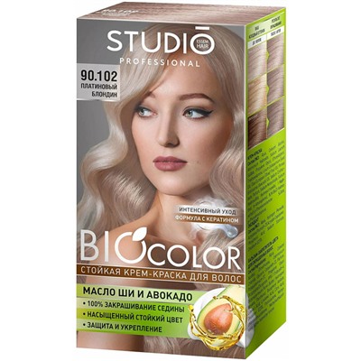 Краска для волос Studio Biocolor 90.102 Платиновый блондин