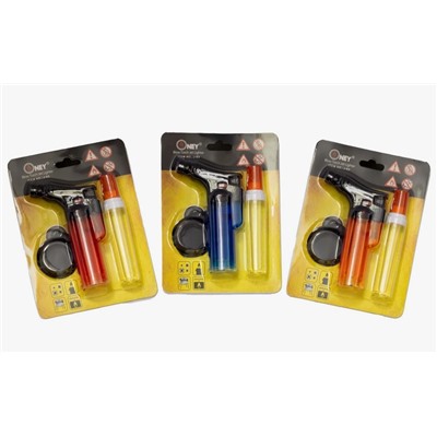 Газовая зажигалка ,ТУРБО  горелка, турбо автоген с подставкой + дополнительный балончик в комплекте