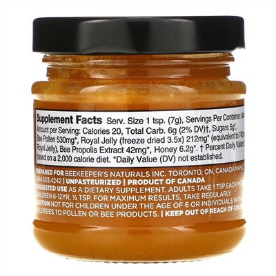 Beekeeper's Naturals, B. Powered Superfood Honey, 4.4 oz (125 g)