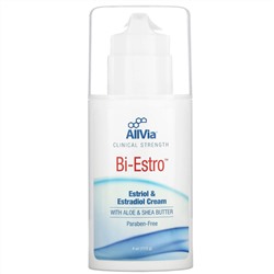 AllVia, Clinical Strength Bi-Estro, крем с эстриолом и эстрадиолом, 113 г (4 унции)