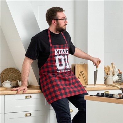 Фартук мужской «Король кухни» 77×75 см, 100% хлопок