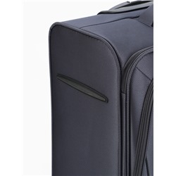 Чемодан на колёсах Bagvoyage большой 113 л (L), на молнии, 4 колеса, тёмно-серый