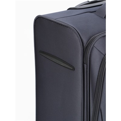 Чемодан на колёсах Bagvoyage большой 113 л (L), на молнии, 4 колеса, тёмно-серый