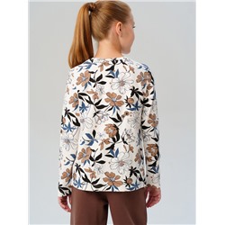 Фуфайка трикотажная для девочек (футболка с длинными рукавами)