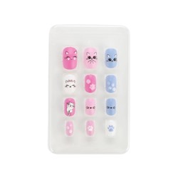 Накладные ногти детские «Милая кошечка», 12 шт.