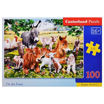 Пазлы 100 "На ферме"