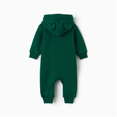 Комбинезон с капюшоном «Крошка Я» Oranges, рост 62-68, зелёный