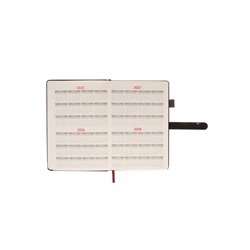 Ежедневник недатированный формат А5, 80л, линия, с ручкой, подар коробка, Черный
