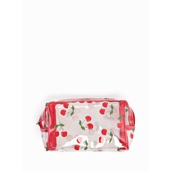 Косметичка женская «Вишенка», для бассейна, на молнии, прозрачная