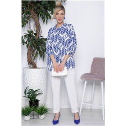 Рубашка Лето (сине-белая) Б10588