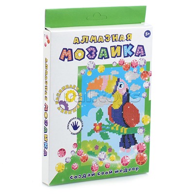 Алмазная мозаика "Тукан" 20х15см, частичное заполнение