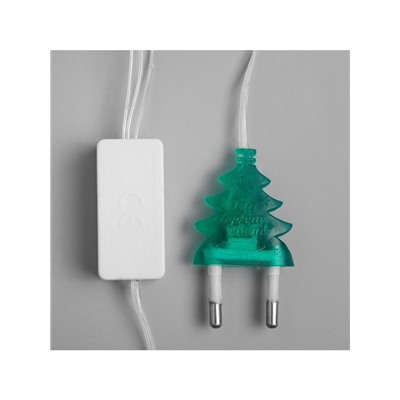 Гирлянда «Нить» 2 м с насадками «Полярная звезда», IP20, прозрачная нить, 30 LED, свечение мульти (RG/RB), мигание, 220 В