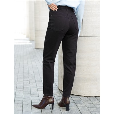 Джинсы мом фит из мягкой эластичной джинсы 12OZ