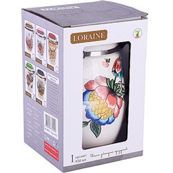 30791 Банка для сыпучих продуктов 930мл Летний букет доломит LR (х24)