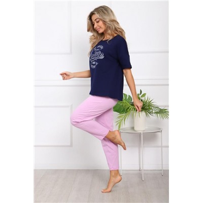 1018 Пижама (Синий, фиолетовый)