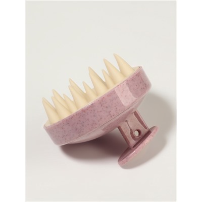 Щётка-массажёр для мытья головы, 7.5×7.5×6.5 см, розовая