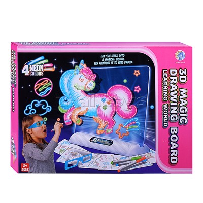 Доска для рисования "Единорог 3D" в коробке