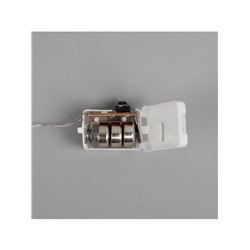 Гирлянда «Нить» 1 м роса, IP20, серебристая нить, 10 LED, 3 режима, батарейка AG13×3 (в комплекте), свечение тёплое белое