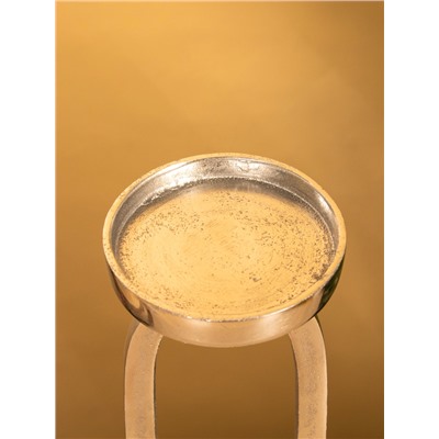 Подсвечник «Эллипс», 10×10×30 см, d=7.5 см, алюминий, мрамор